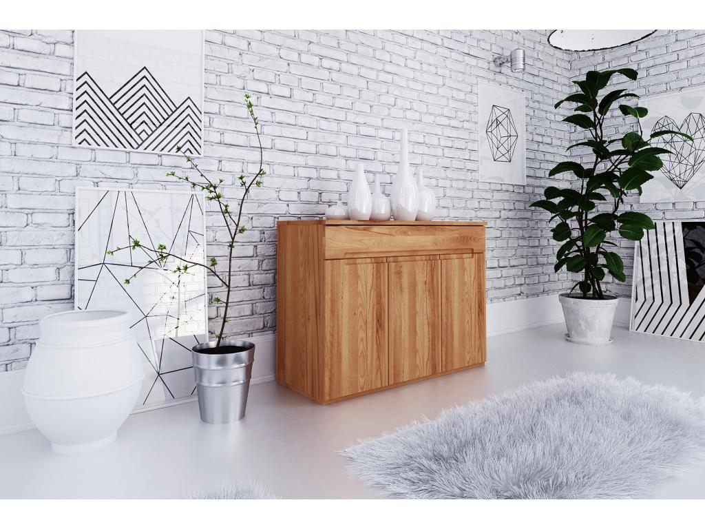 VENTO - Commode avec tiroir en cœur de hêtre finition à l'huile naturelle
