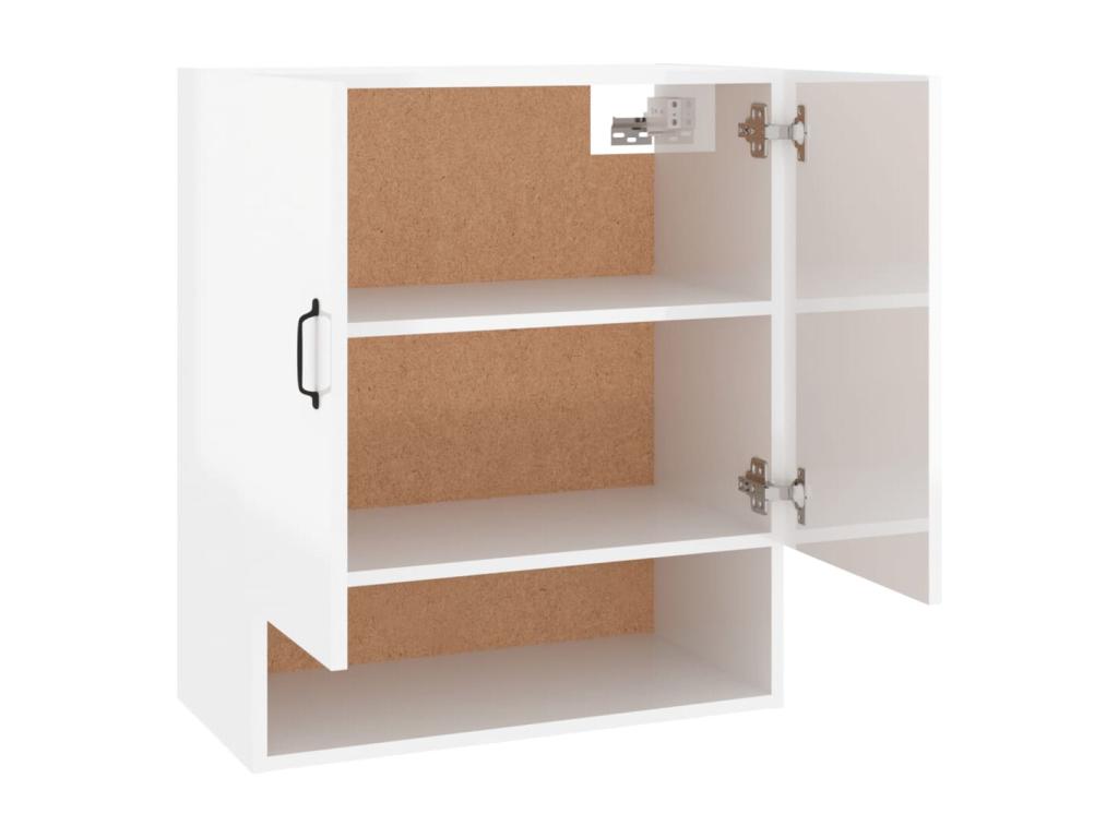 Armoire murale Blanc brillant 60x31x70 Bois d'ingénierie