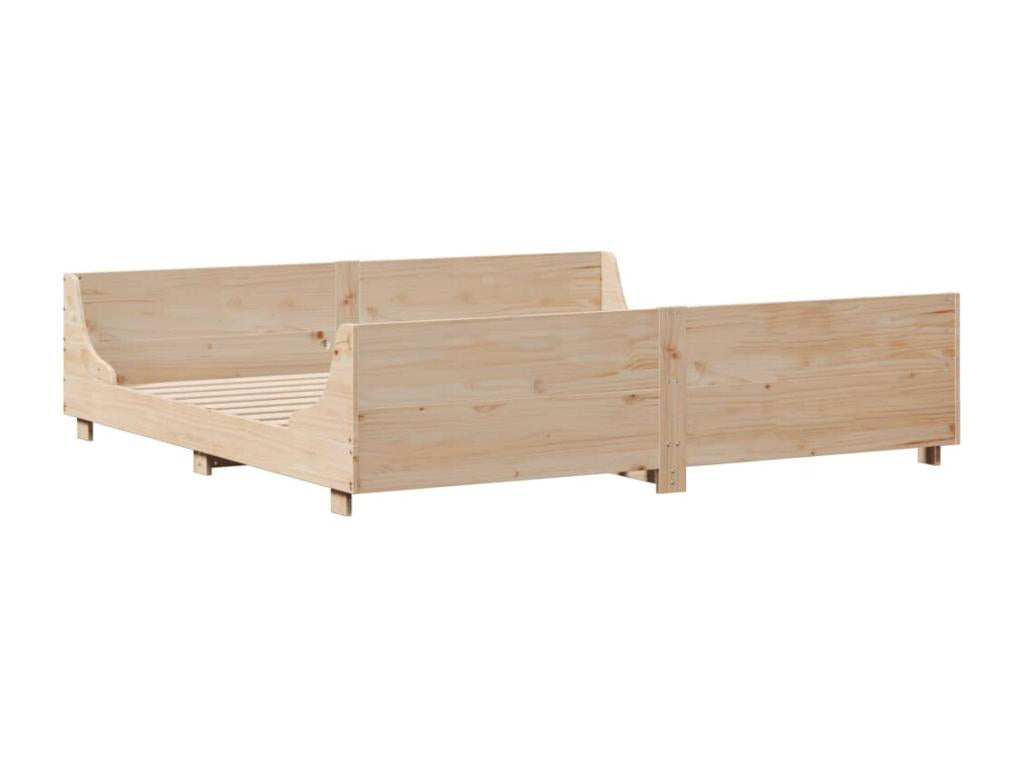 Cadre de lit sans matelas 180x200 cm bois massif de pin