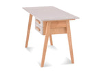 Bureau 2 tiroirs Bois massif Lin - Homzora