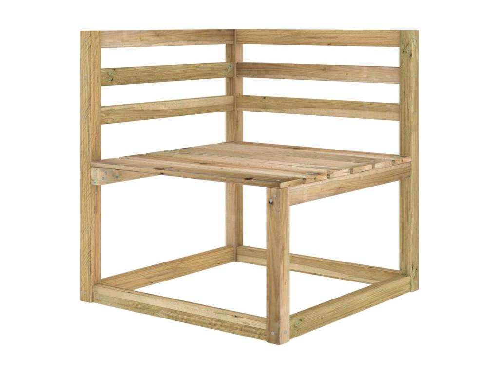 Salon de jardin 6 pièces bois de pin imprégné de vert