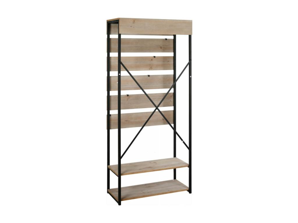 Vestiaire en métal et en bois