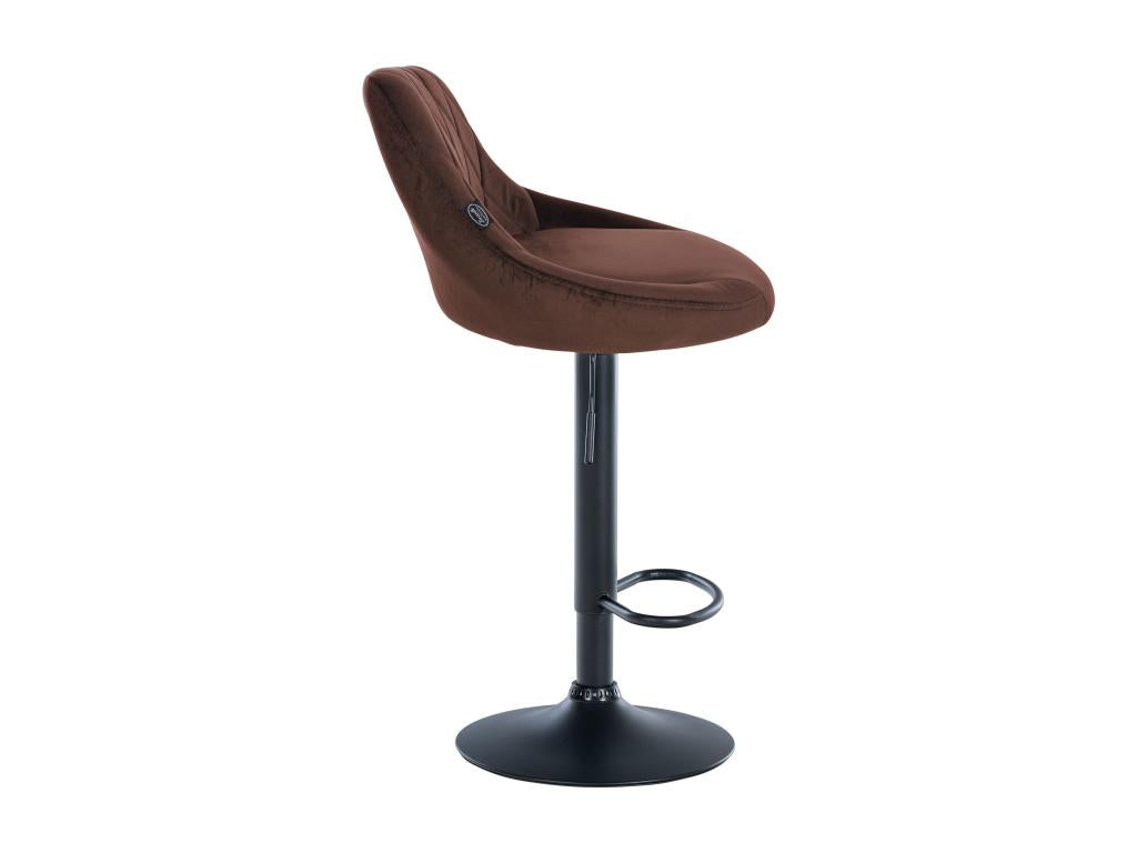 Tabouret de bar - Tissu / Noir - Marron - Homzora
