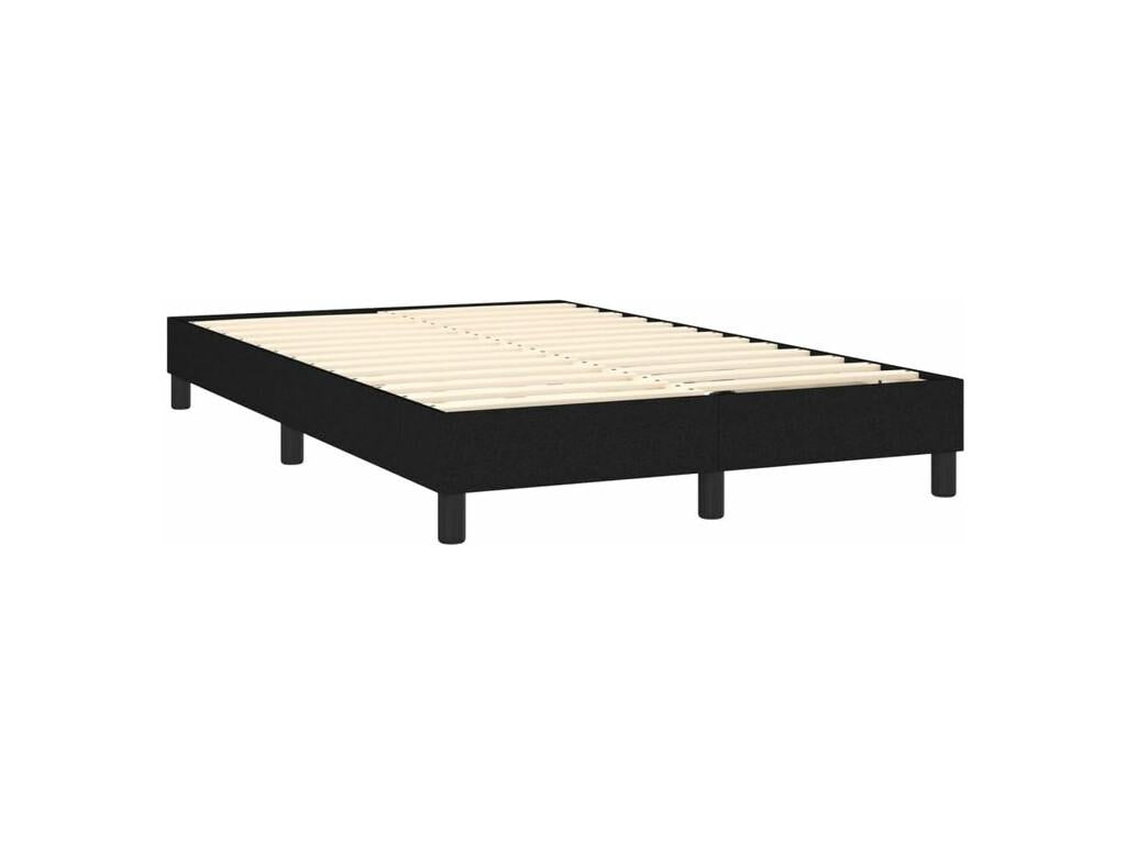 Sommier à Doucezen de lit avec matelas LED Noir 120x200 Tissu