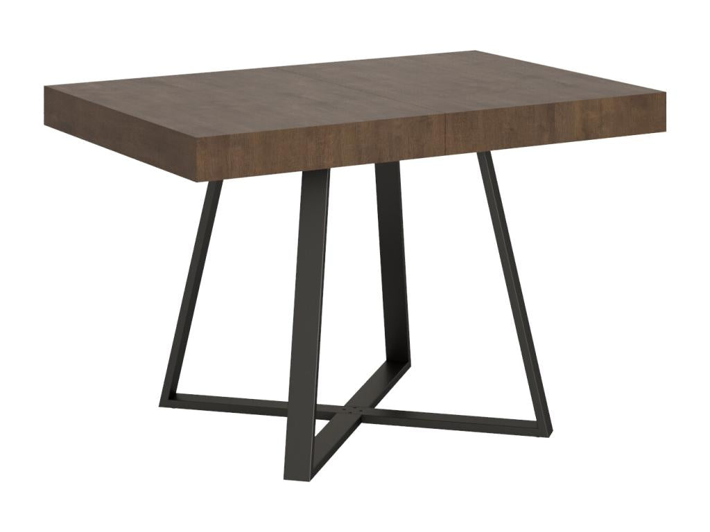 Table extensible 90x120/224 cm Abbraccio noyer pieds anthracite