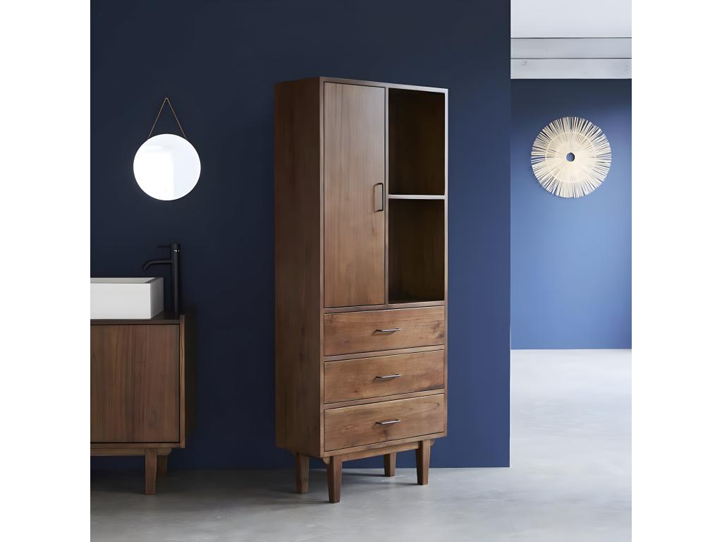 Colonne en Homzora massif finition noyer