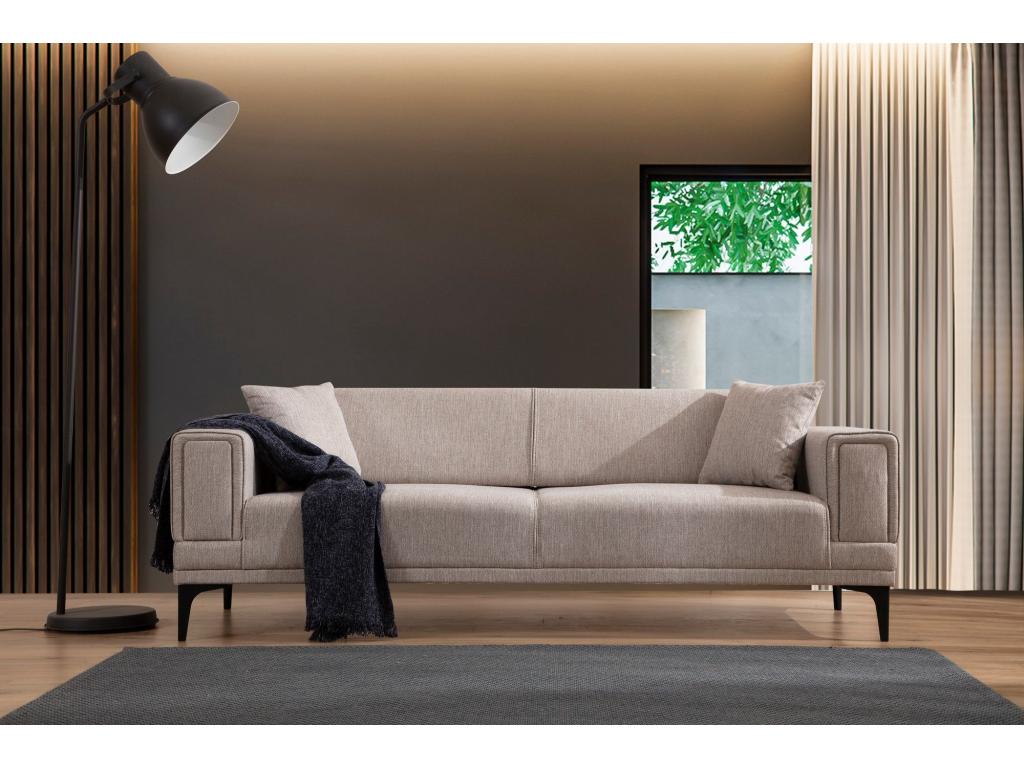 Canapé 3 places convertible Vertice Tissu toile Doucezen