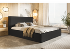 Homzora Lit coffre 180x200 Homzora - Lit adulte avec Sommier à Homzora - lit avec tissu bouclé Noir Anthology 19