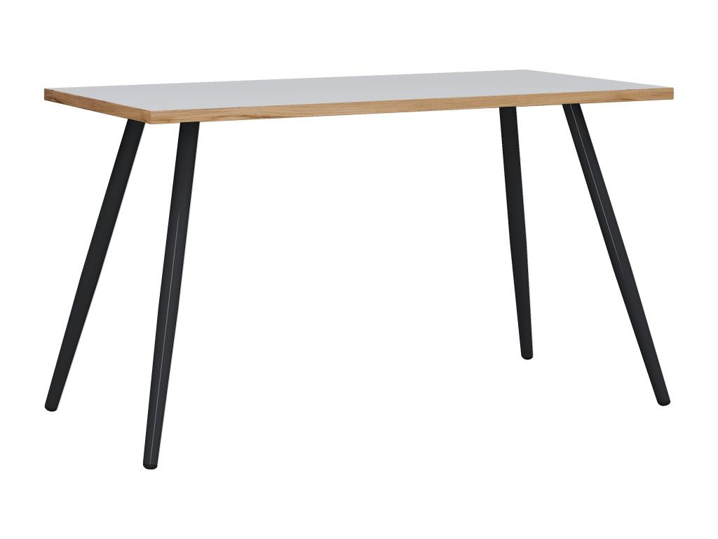 Bureau Homzora Table d'ordinateur Table de bureau Scandinave Rétro Look Salia 138x50 cm Noir / Blanc