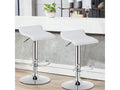 Tabouret de bar chaise bar lot de 2 hauteur réglable rotatif sur 360 blanc