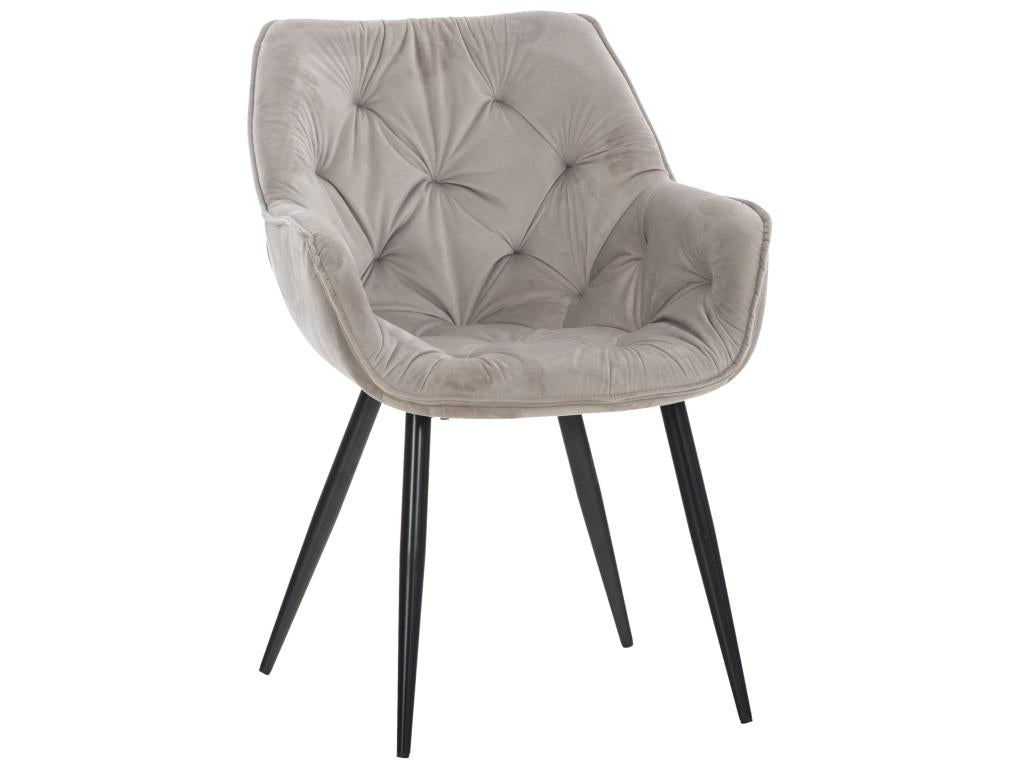 Chaise de coiffeuse salon grise 58x67x82 cm FAL10526