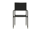 Mobilier à dîner d'extérieur 3 pcs Résine tressée Noir