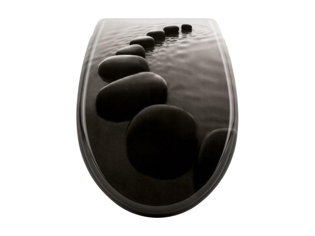 Abattant WC toilette salle blanche 45.5x38x5 cm 3208029