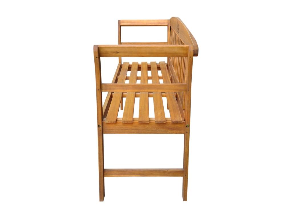 Banc de jardin avec coussin 157 cm Bois d'Homzora massif