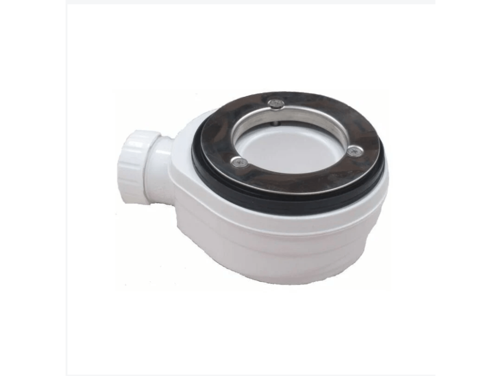 Receveur de Douche 70x115 cm Ligne Homzora Extra Fin Gris Clair Ral 7035 en Résine Synthétique et Poudre de Marbre Avec Drain Libre