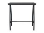 Table de bar de jardin Noir 110x60x110 cm Verre trempé