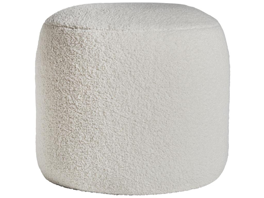 Repose- pied en coton bouclé blanc 45x45x41 cm