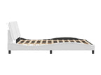 Cadre de lit sans matelas blanc 160x200 cm similicuir