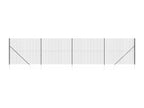 Clôture en treillis métallique et ancrage anthracite 2.2x10 m