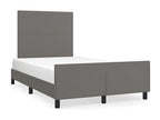 Cadre de lit sans matelas gris 120x190 cm similicuir