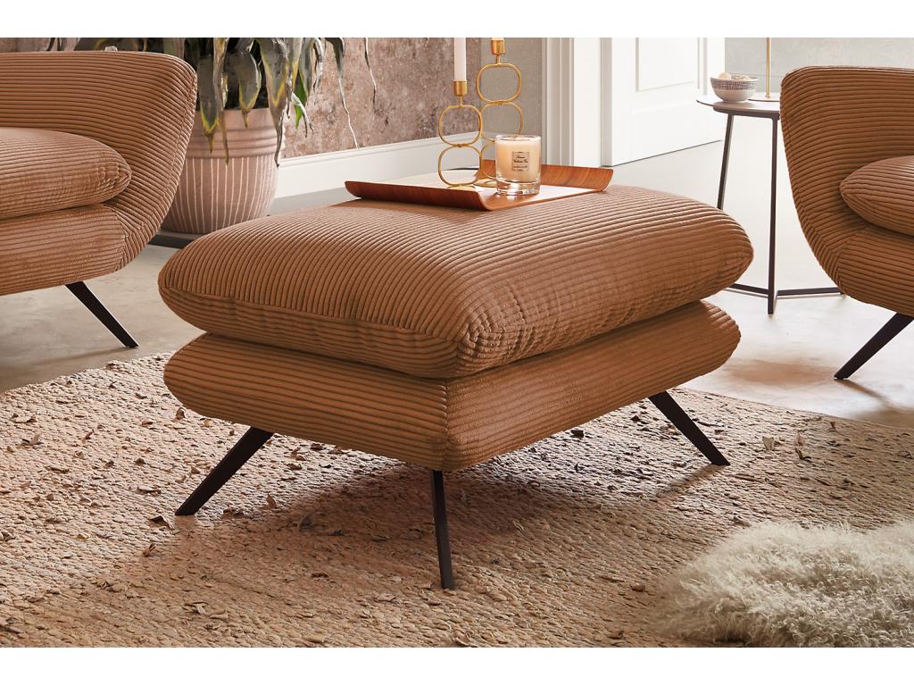 Banquette - marron velours côtelé - CHARME