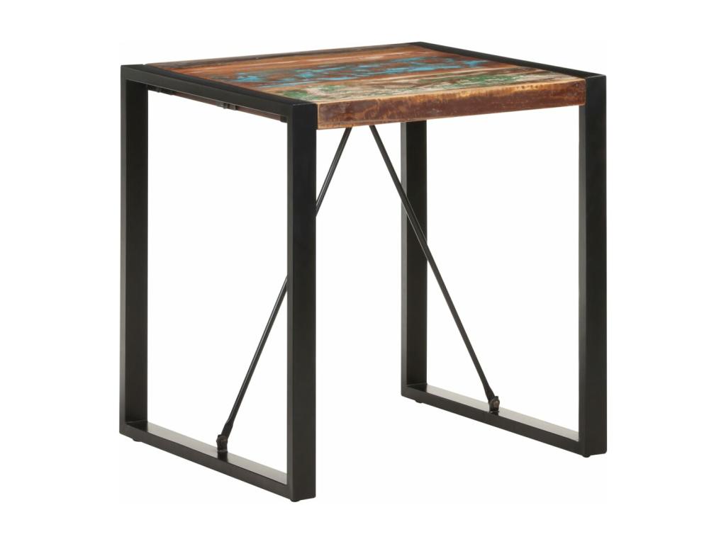 Table à manger 70x70x75 cm Bois de récupération massif