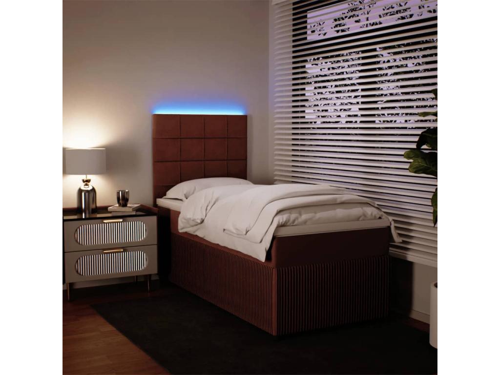 Sommier à Homzora de lit et matelas Rose 80x200 cm Velours