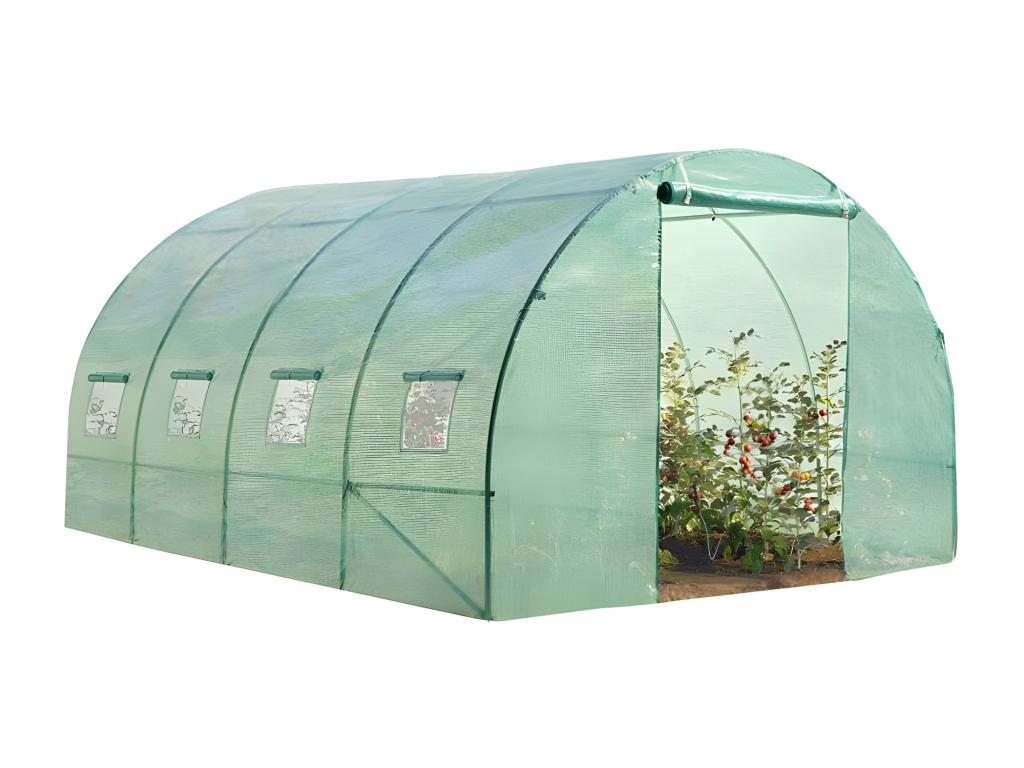 Serre tunnel de jardin 12M² verte Doucezenîchère 4x3m 4 saisons Doucezen