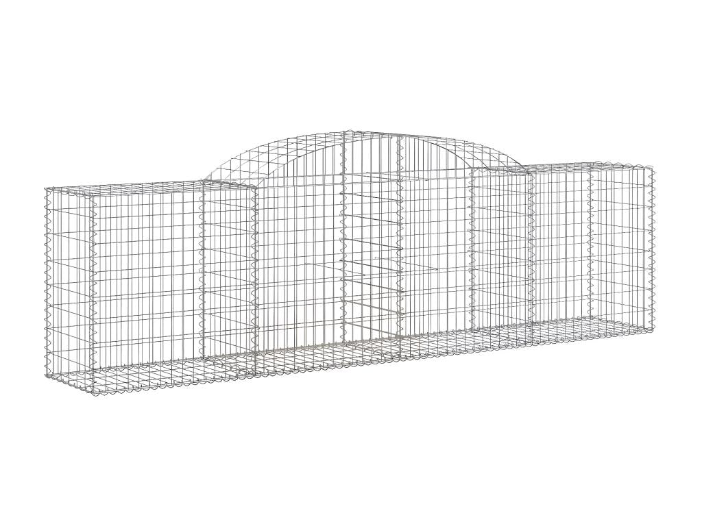Panier de gabions arqué 300x50x80/100 cm Fer galvanisé