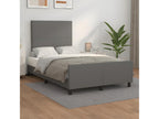 Cadre de lit sans matelas gris 120x190 cm similicuir