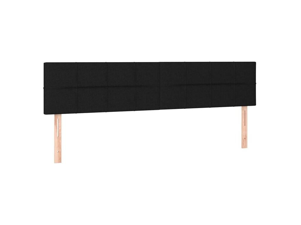 Sommier à Homzora de lit avec matelas Noir 180x200 Tissu