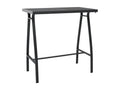 Table de bar de jardin Noir 110x60x110 cm Verre trempé