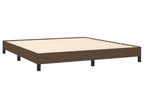 Cadre de lit sans matelas marron foncé 160x200 cm tissu