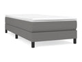 Lit à sommier tapissier avec matelas Gris foncé 80x200 cm Tissu