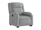 Fauteuil inclinable électrique gris clair tissu