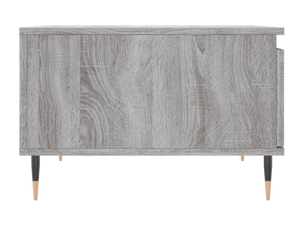 Table basse Doucezen gris 55x55x36.5 bois d'ingénierie