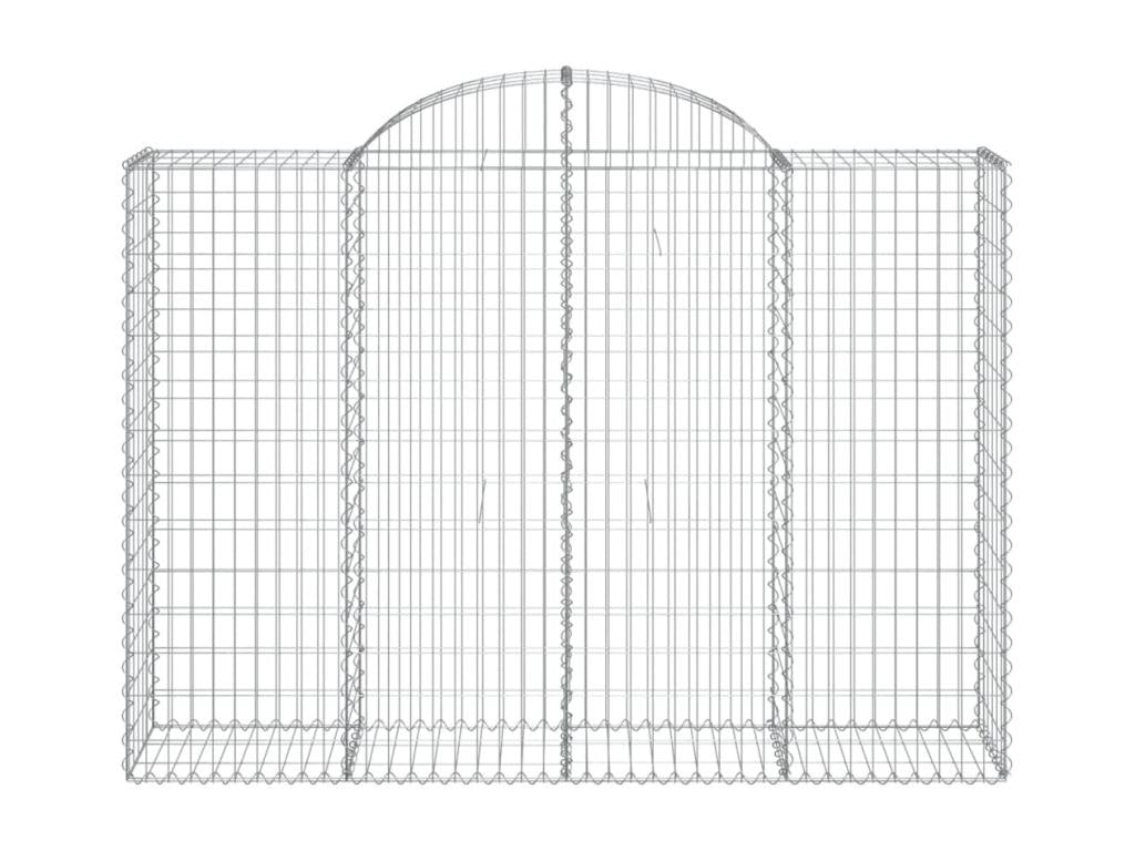Paniers à gabions arqués 4 pcs 200x50x140-160 Fer galvanisé