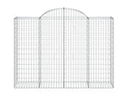 Paniers à gabions arqués 4 pcs 200x50x140-160 Fer galvanisé
