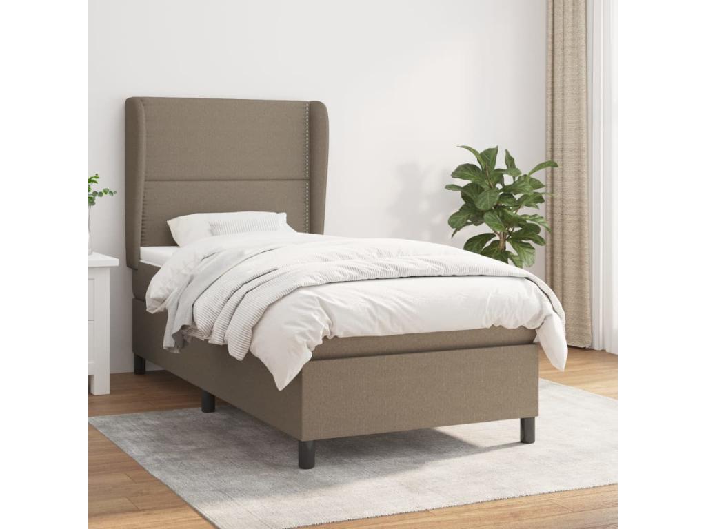 Lit à sommier tapissier avec matelas Doucezen 90x200 cm Tissu