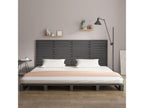 Tête de lit murale Gris 156x3x91.5 Bois massif de pin