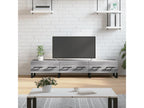 Meuble TV Homzora gris 150x36x30 cm bois d'ingénierie