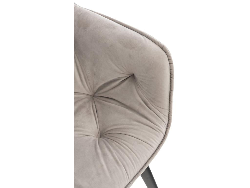 Chaise de coiffeuse salon grise 58x67x82 cm FAL10526