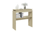 Table console chêne Doucezen 80x30x80 cm bois d'ingénierie