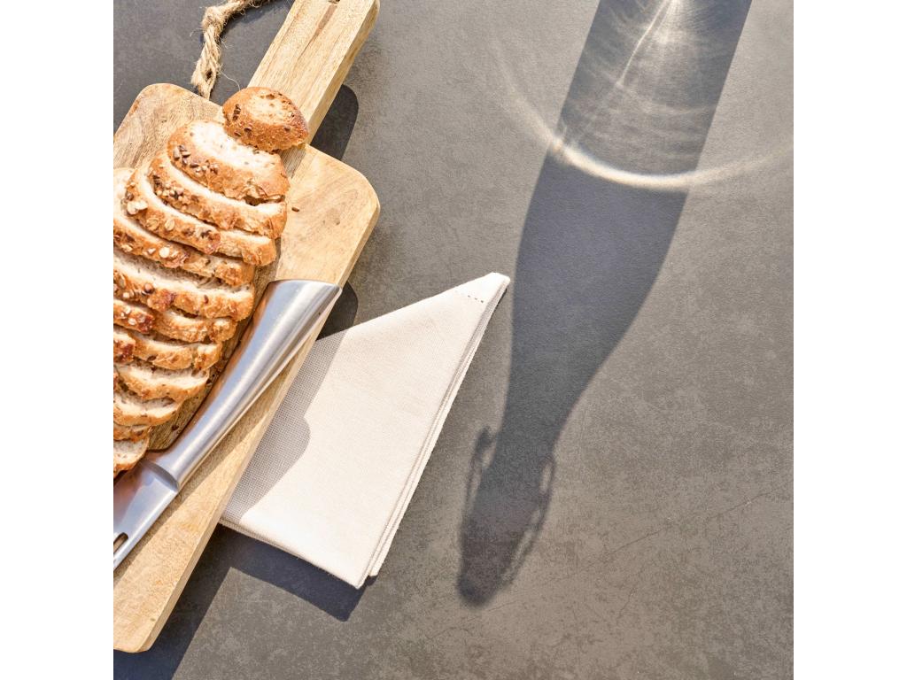 Ensemble table de jardin rectangulaire grise et 8 chaises grises