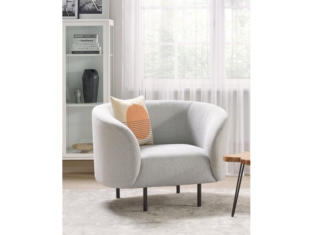 Fauteuil Homzora Tissu Noir/blanc