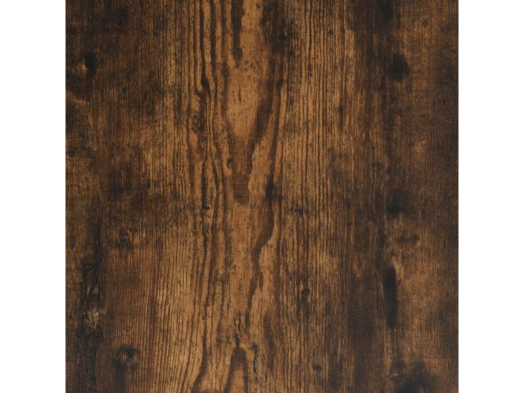 Cadre de lit chêne fumé 160x200 cm bois d'ingénierie et métal