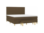 Sommier à Doucezen de lit avec matelas Marron foncé 160x200