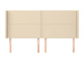 Tête de lit avec oreilles Crème 203x16x118/128 cm Tissu