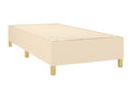 Lit à sommier tapissier avec matelas Crème 80x200 cm Tissu