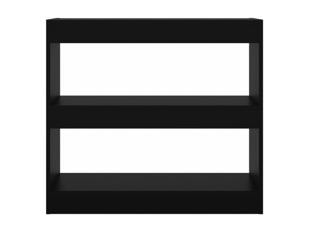 Bibliothèque/Séparateur de pièce Noir 80x30x72 cm